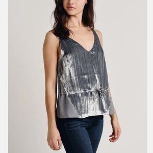 NWT J Brand Lucy Velvet Peplum Cami in Dark Whistle  Size XS